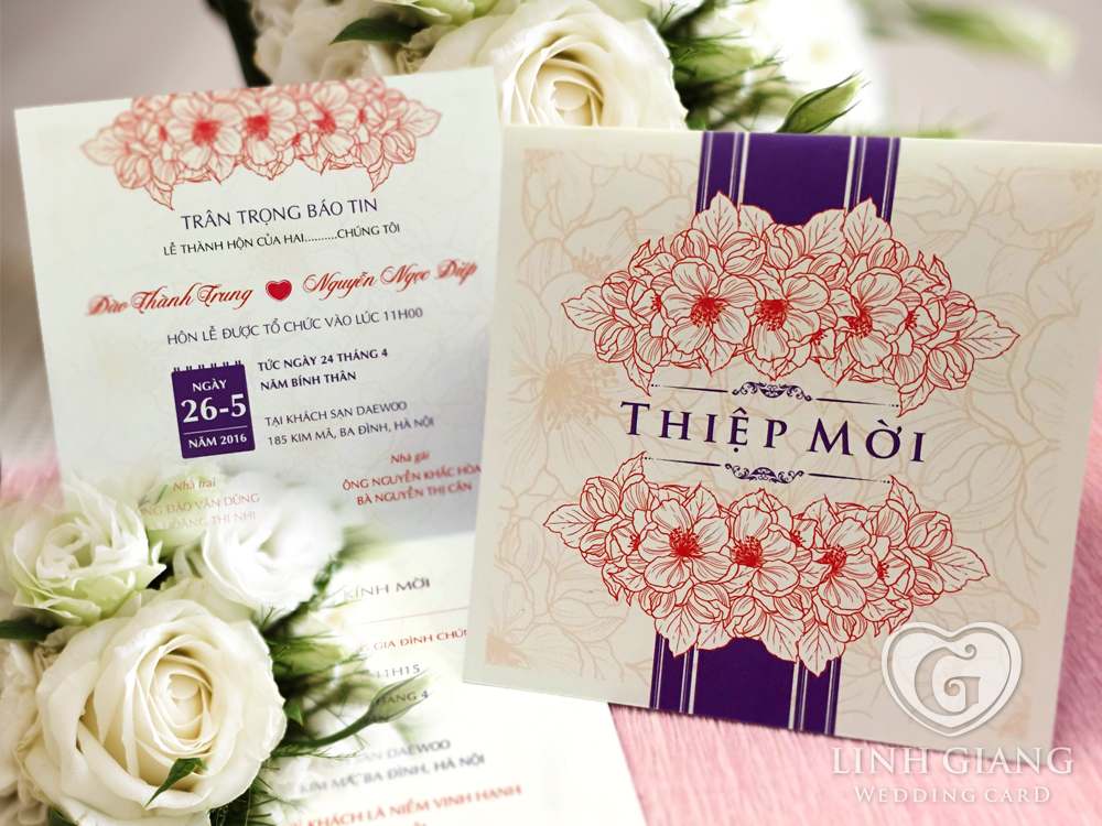 Thiết kế thiệp cưới theo yêu cầu tại Hà Nội