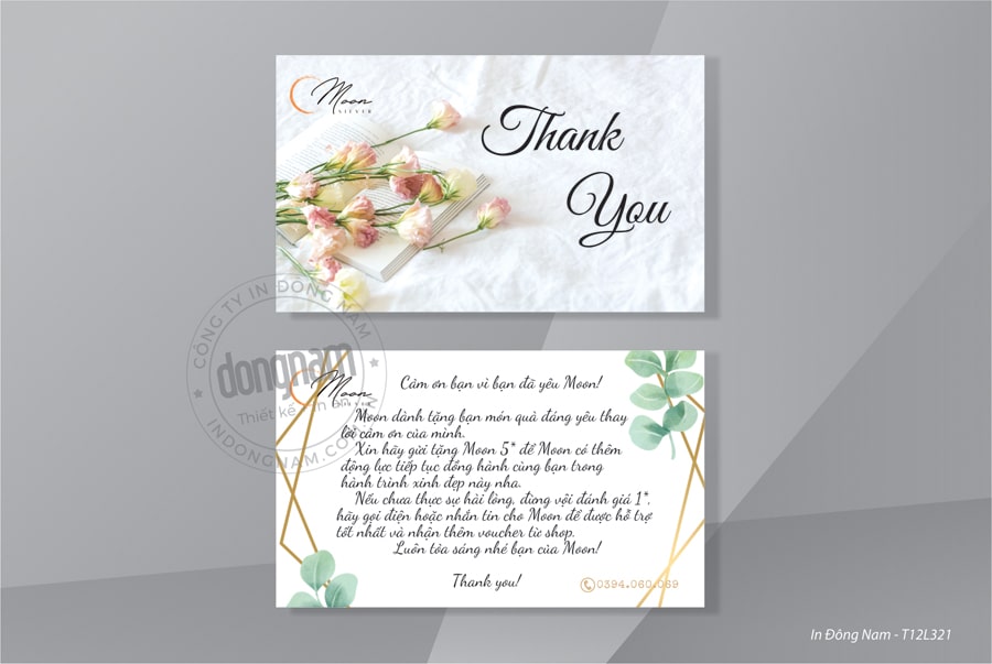 mẫu thank you card của shop kinh doanh online