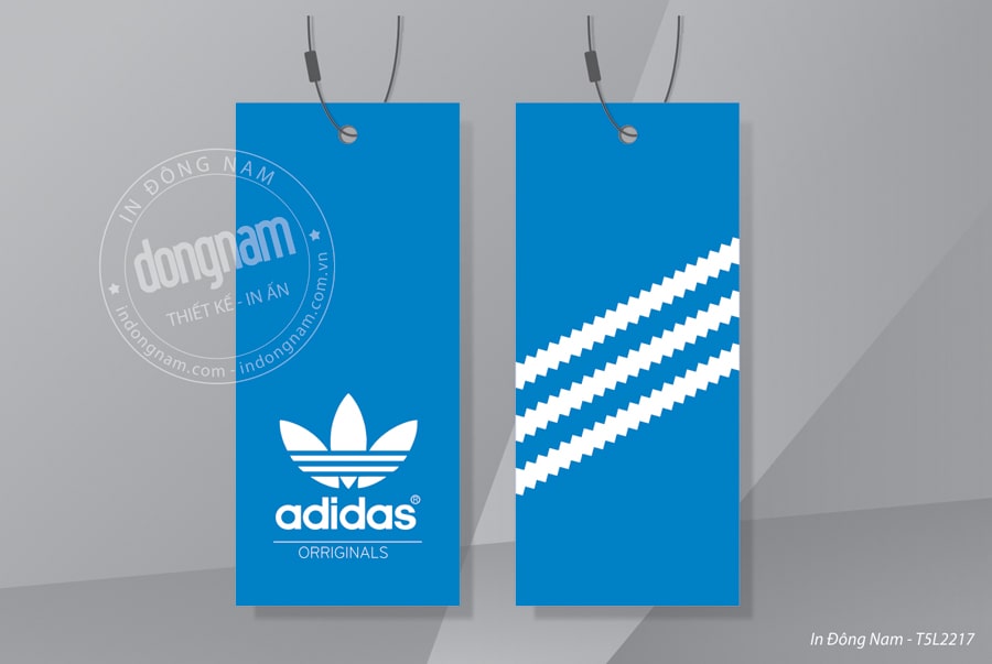 Mẫu tag treo quần áo thời trang thể thao Adidas 1